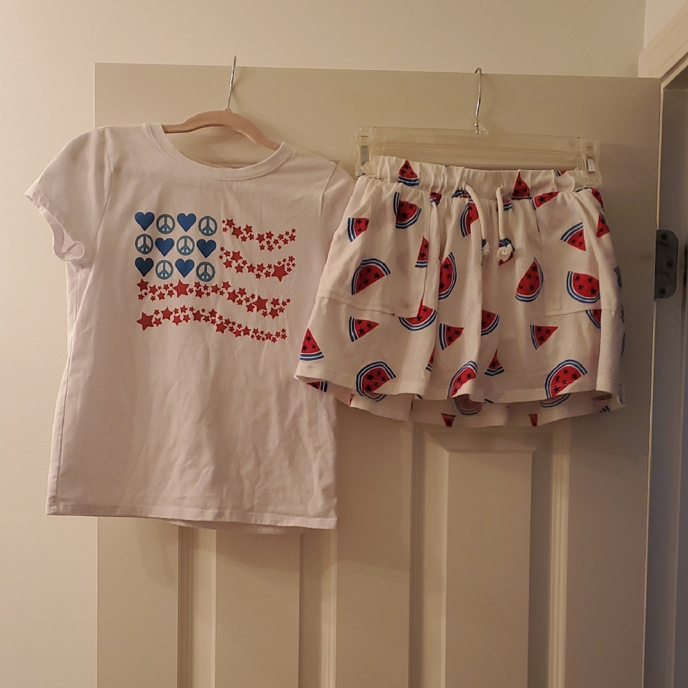 Cat & Jack White and Red Watermelon Pajama Set